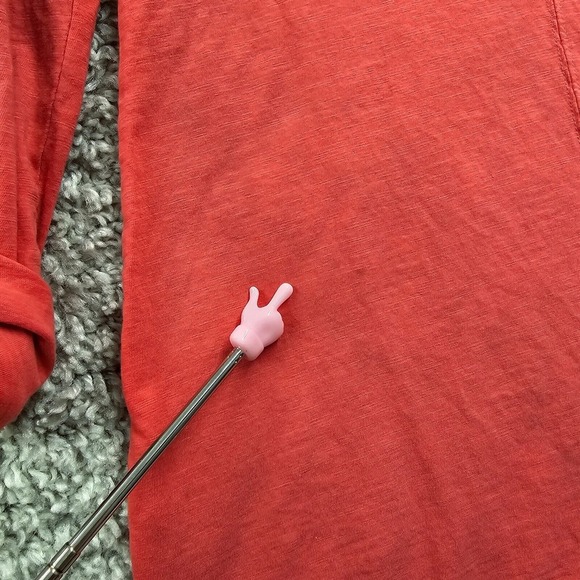 Lilly Pulitzer Tunic Womens Small Pink Beaded Pullover‎ Roll Tab Resort READ - Picture 5 of 14